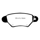 EBC Blackstuff Bremsbeläge Hinterachse ABE Opel...