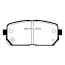 EBC Blackstuff Bremsbeläge Hinterachse ABE Kia Carens 3 UN Großraumlimousine DP1810
