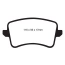 EBC Blackstuff Bremsbeläge Hinterachse ABE Audi A4...