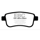 EBC Blackstuff Bremsbeläge Hinterachse ABE Renault...