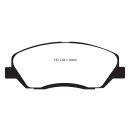 EBC Blackstuff Bremsbeläge Vorderachse mit ABE Kia Sorento 2 XM Geländewagen geschlossen DP1783