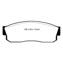 EBC Redstuff Bremsbeläge Vorderachse ohne ABE Nissan...