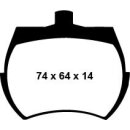 EBC Redstuff Bremsbeläge Vorderachse ohne ABE...