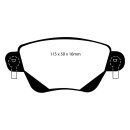 EBC Redstuff Bremsbeläge Hinterachse mit ABE Jaguar...