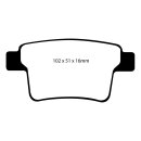 EBC Redstuff Bremsbeläge Hinterachse ohne ABE Jaguar...