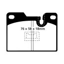 EBC Redstuff Bremsbeläge Hinterachse mit ABE Porsche 944 Coupe DP3346C