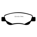 EBC Yellowstuff Bremsbeläge Hinterachse ohne ABE Peugeot 108 Schrägheck DP41597R