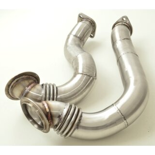Friedrich Motorsport 2x70mm Downpipe-Satz ohne 200 Zellen Sport-Kat. Edelstahl 881350-DP