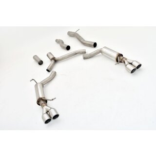 Friedrich Motorsport 76mm Duplex-Anlage Audi A5 B8 Sportback Frontantrieb und Quattro 991038ASL-X3-X