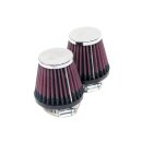 K&N Universal Chrome Filter RC-1072